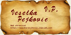 Veselka Pejković vizit kartica